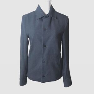 Zara Woman's Snap Up Long Sleeve Charcoal Jacket 4 Way‎ Stretch Size XS